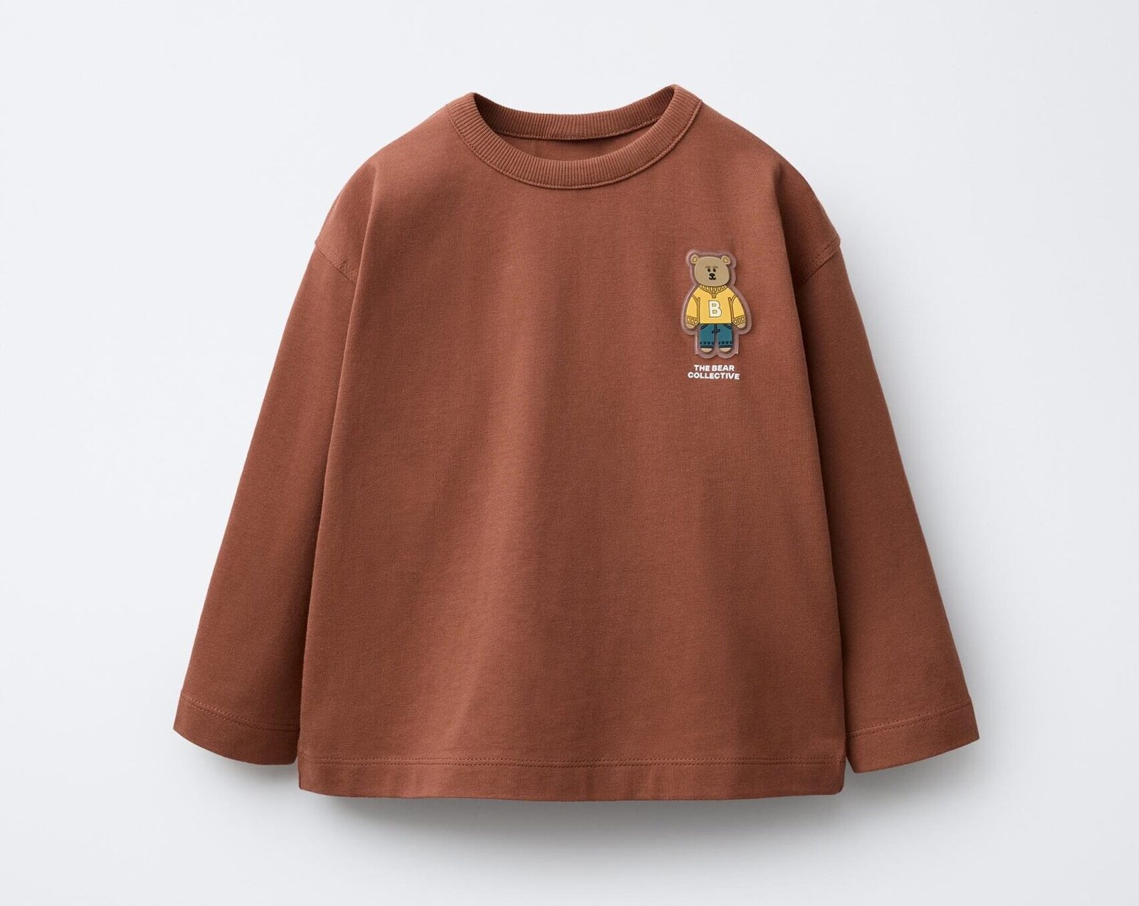 toddler long sleeve slogan tshirt bear logo