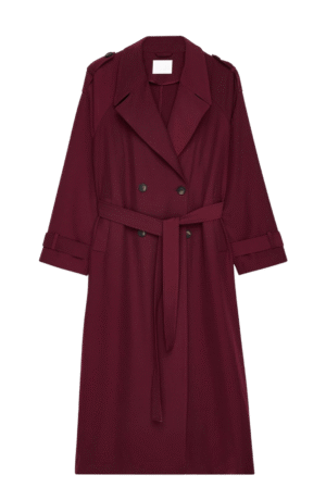 Burgundy Trench Coat