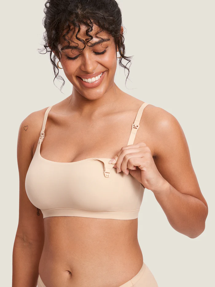nude nursing bra scoop design