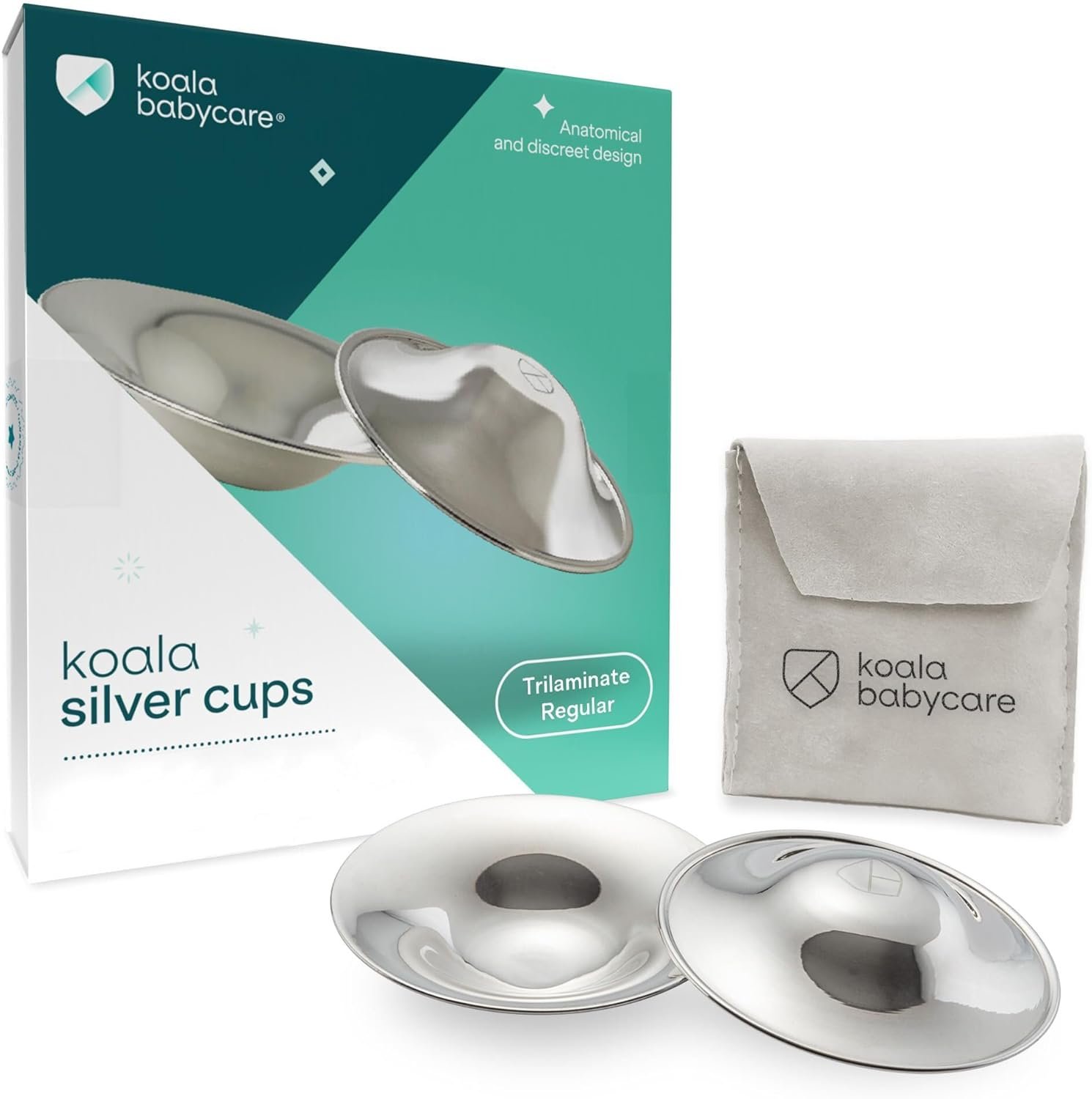 Koala Babycare silver nipple shields for breastfeeding and nursing Title